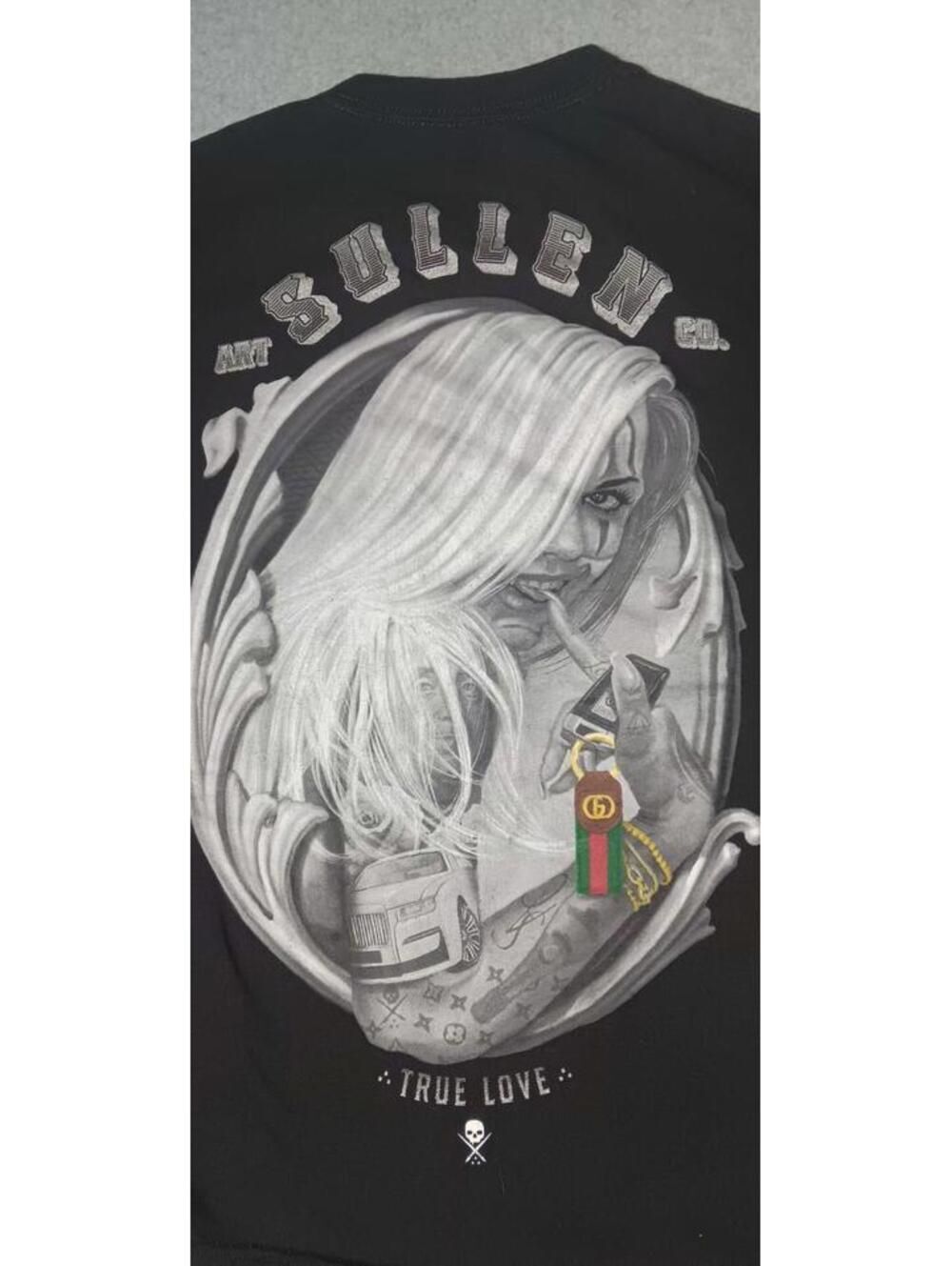 Sullen Art Collective True Love Standard Graphic Tee Mens Size Medium Black Girl - Picture 10 of 10